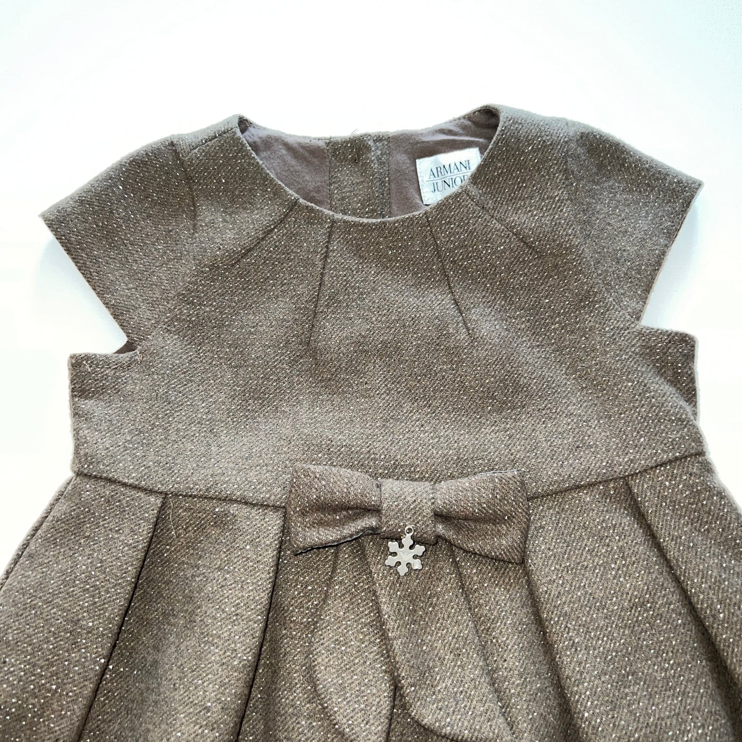 Armani Junior Girls Kids Lurex Glitter Dress - NEW