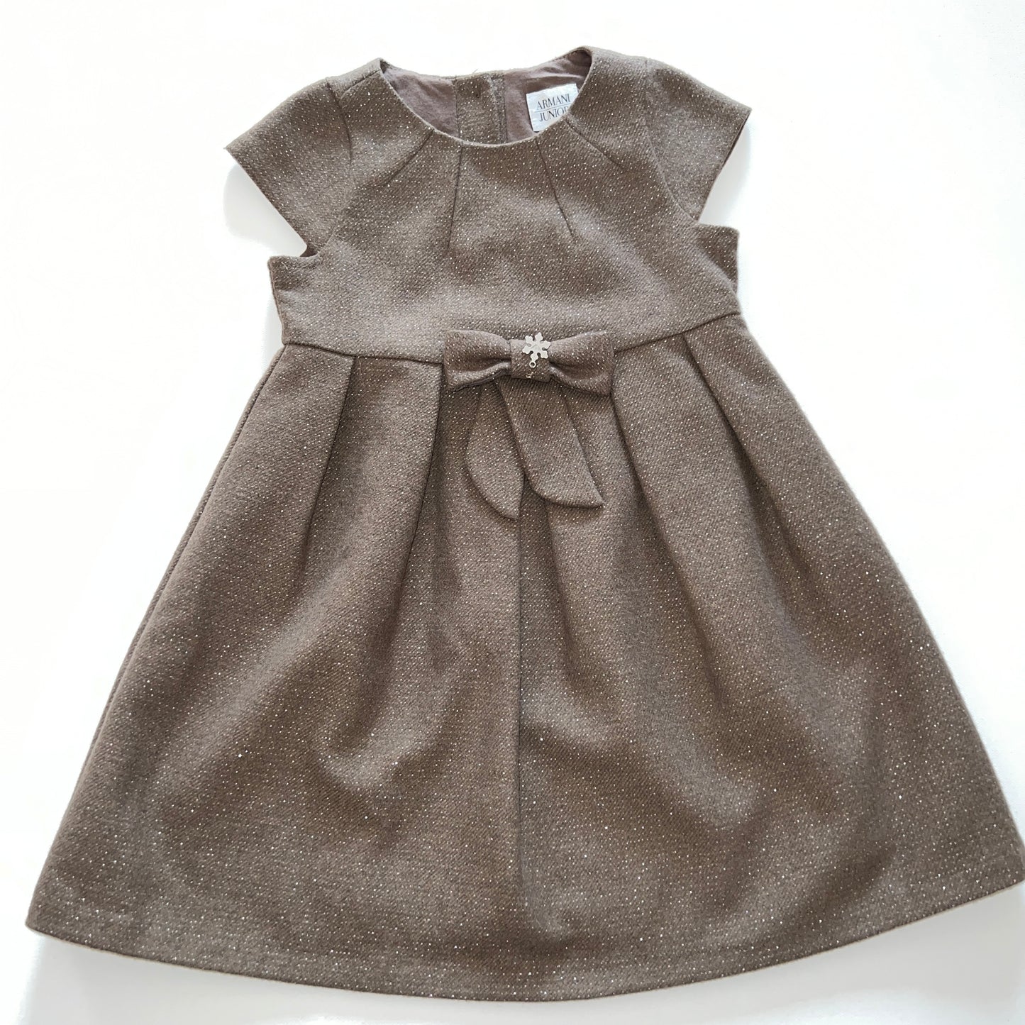 Armani Junior Girls Kids Lurex Glitter Dress - NEW