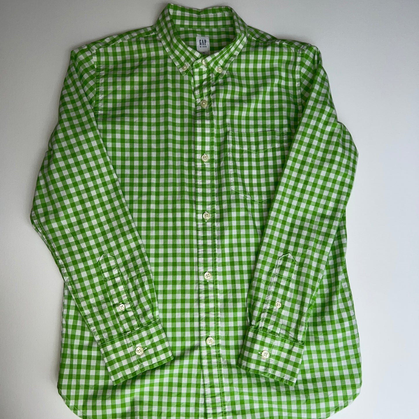 Gap Kids Green Long-sleeve Button Down