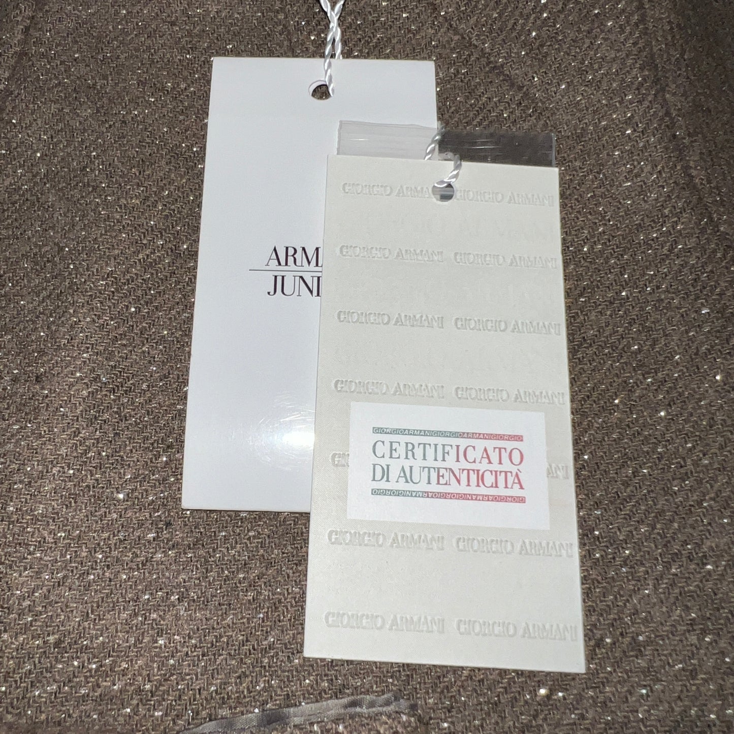 Armani Junior Girls Kids Lurex Glitter Dress - NEW