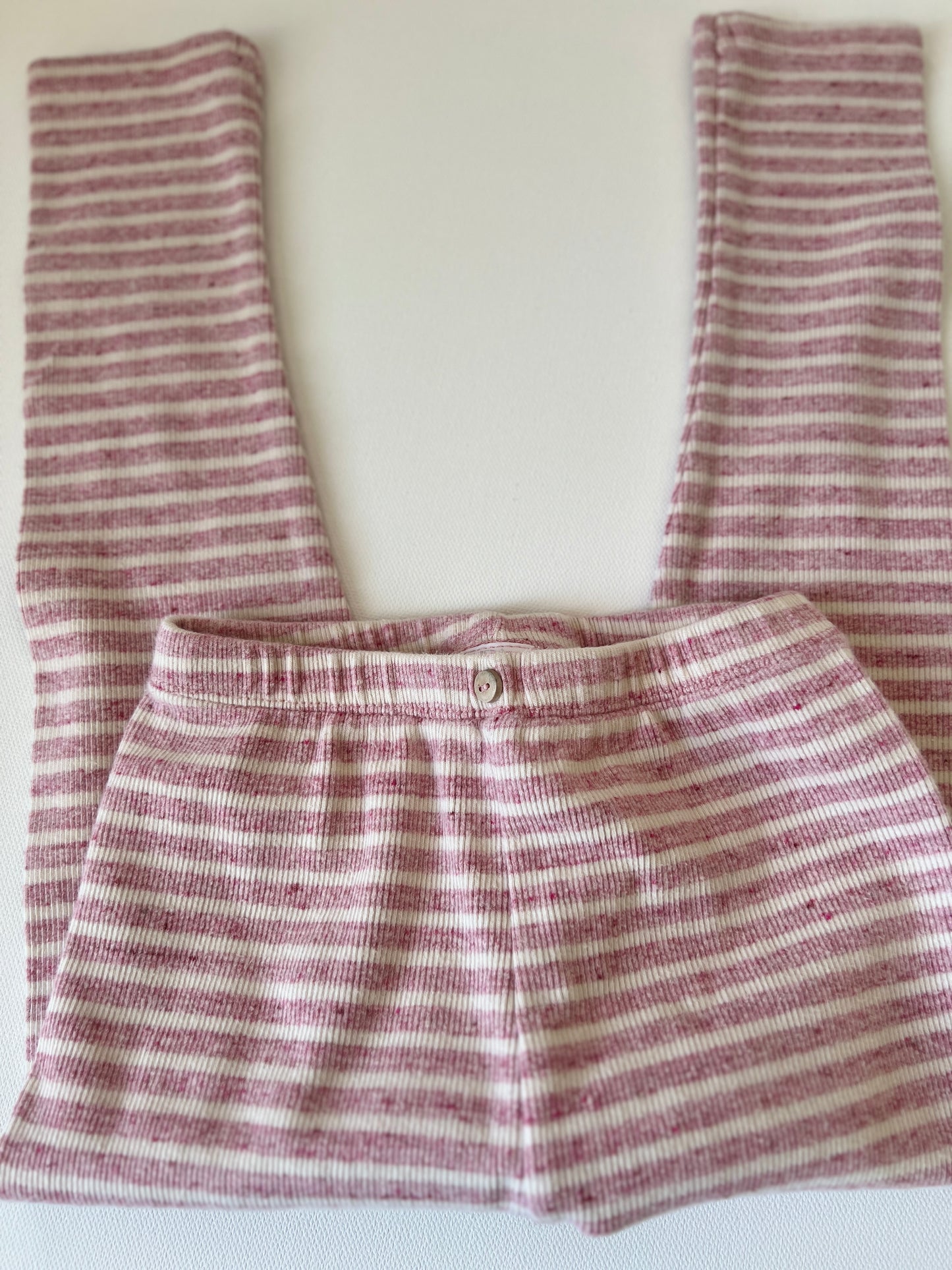 Zara Girls Pink Striped Leggings