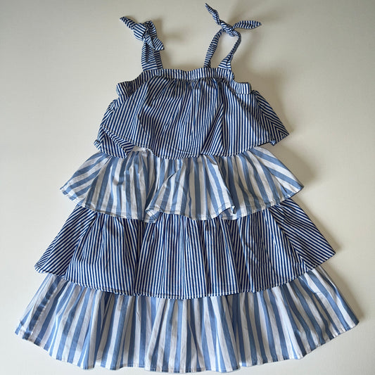 J.Crew Girls' tiered dress in mixed stripes