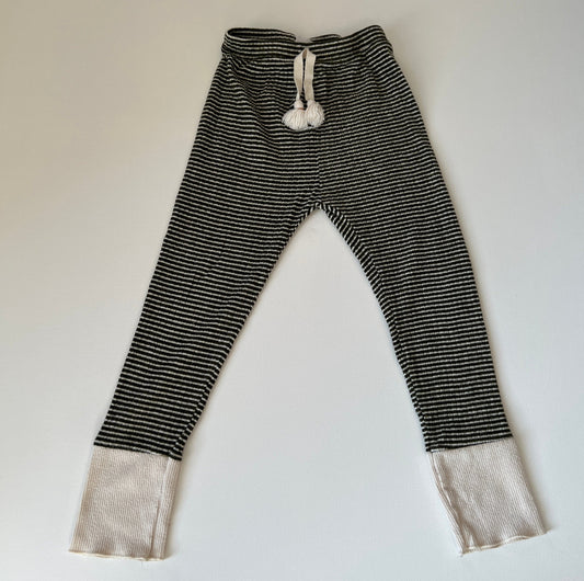 Zara Knit Pants for Girls - Grey Striped
